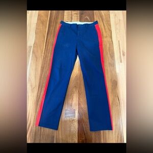 Calvin Klein Men's Blue Pants with Red Stripe